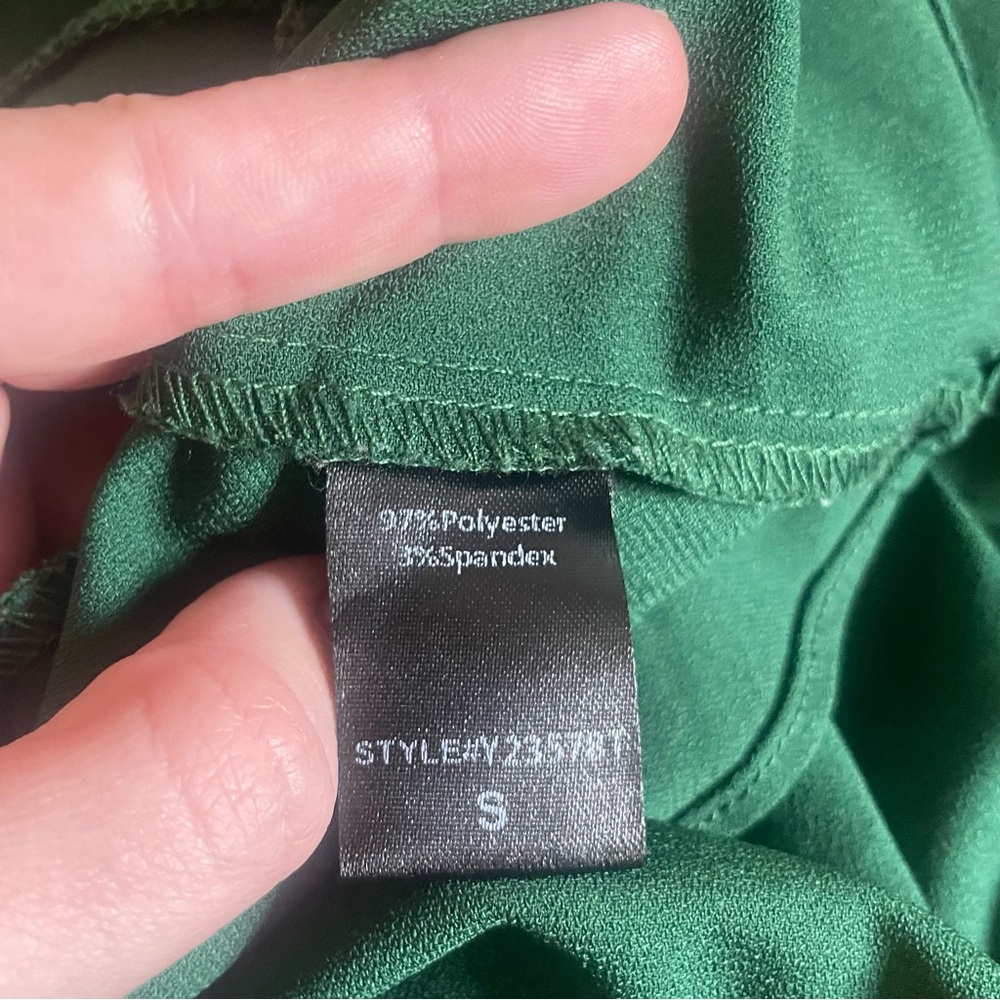 Tuckernuck Hunter Green Crepe Callahan Dress - Picture 15 of 15